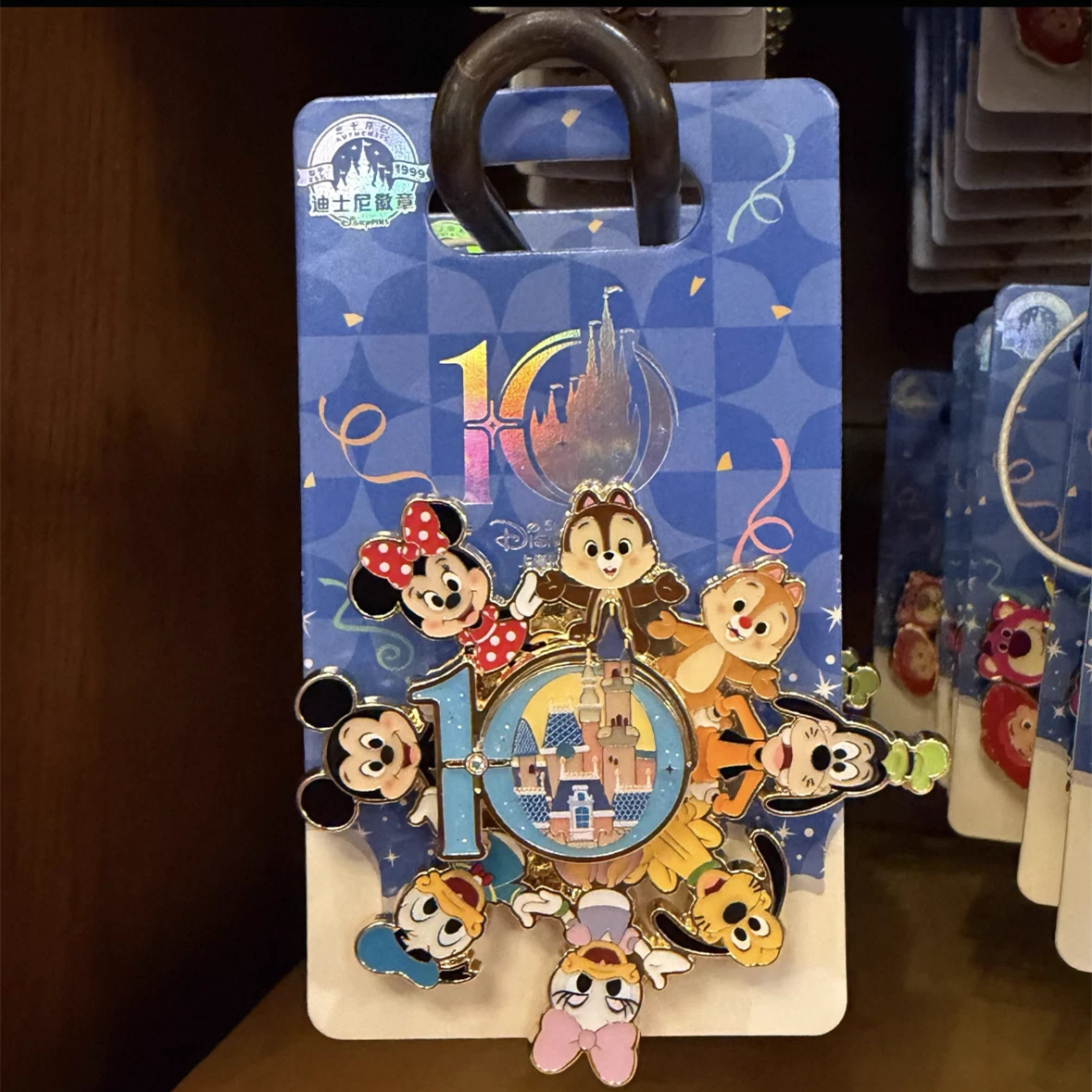 Disney pin 2026 mickey minnie chip dale shanghai disneyland 10th anniversary