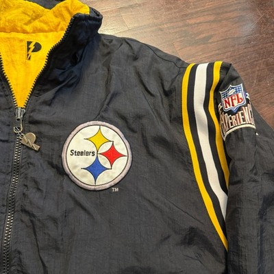 Pittsburgh Steelers Reversible Vintage Pro Player Jacket L 90s NFL