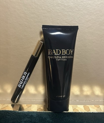 #ad Carolina Herrera Bad Boy Shower Gel amp; Travel Size Spray Eau De Toilette 10ml $34.99