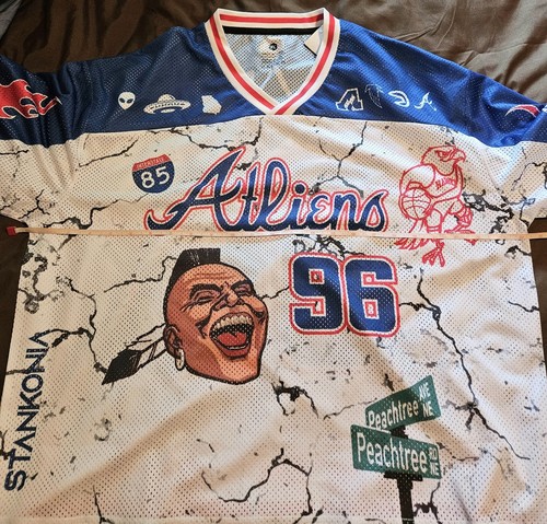 Outkast ATLiens 96 Atlanta Braves Multi-color Cut Off Style Jersey Size XL NWOT - Picture 5 of 7