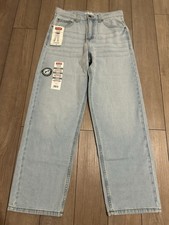 Wrangler Boy s Lightwash Loose Fit Denim Jeans Size 16 Adjust fit Waist NEW