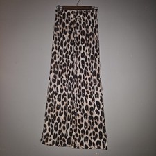 SHEIN Womens Medium Leopard Print High Waist Drawstring Wide Leg Lounge Pants 6