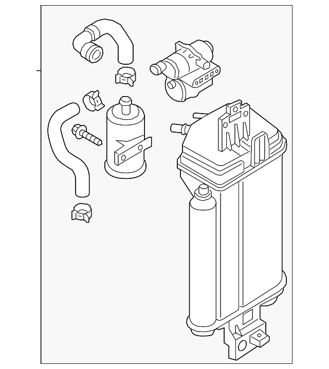 Genuine Volkswagen Vapor Canister 3QF-201-797-D