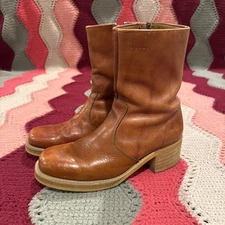 Vintage Dingo Leather Campus Riding Boots Size 10 D Brown Made In USA