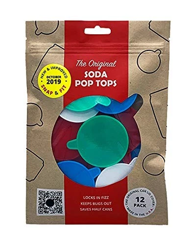 Soda Pop Tops - 12 Pack Can Lid Covers, Assorted Foto 4 de 4