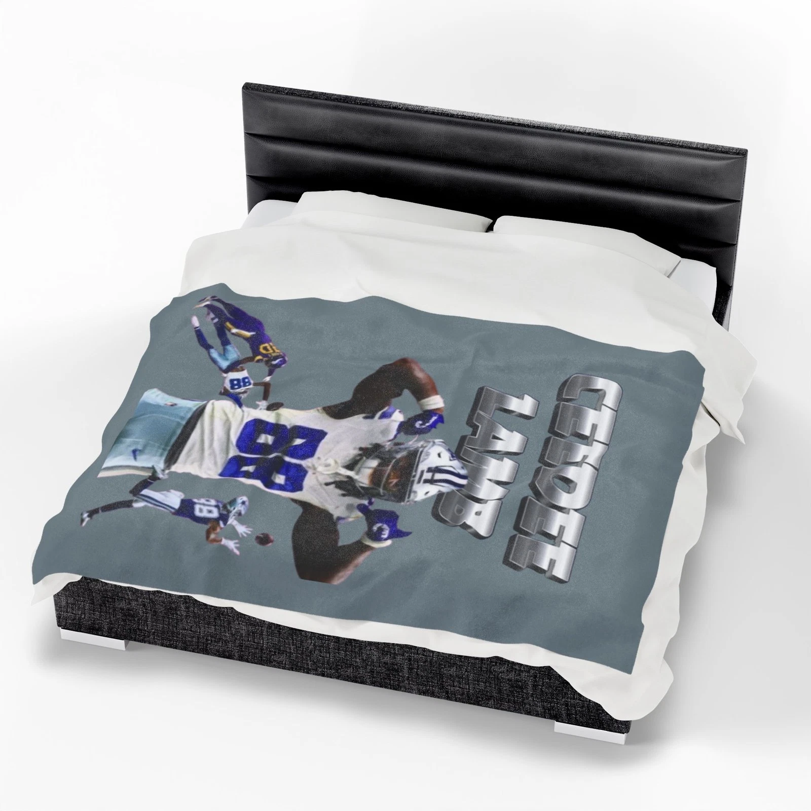 Vintage CeeDee Lamb Velveteen Plush Blanket