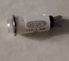 LEECRAFT SNAPLITE 32 RAISED CYLINDRICAL NEON AMBER PANEL LAMP 125 VAC  1/3 WATT 