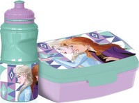 Tataway Disney Frozen Set Kinder Trinkflasche 380 Ml & Sandwich-Box Blau