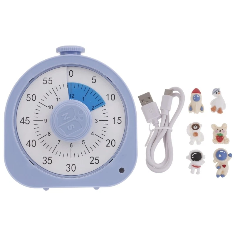 Cartoon Countdown Timer 60 Minutes/12H Cooking Timer Adjustable Stand Kitchen