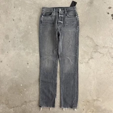 Hudson Holly BSN Womens Black High Rise Straight Leg Ankle Jeans Size 26