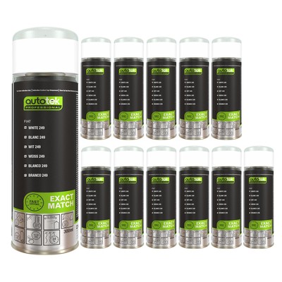 Autotek schnelltrocknender hochdeckender Aerosol-Sprühlack Fiat weiß 249 300 ml x12