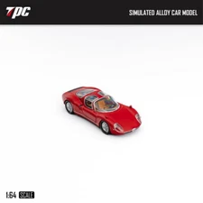 TPC 1/64 Scale Alfa Romeo Tipo 33 Stradale Red DieCast Car Model Toy Gift 