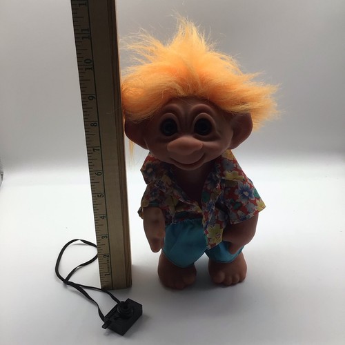 Thomas Dam Troll Puppe 1977 Kamera orange Haare 9 Zoll groß - Bild 7 von 8