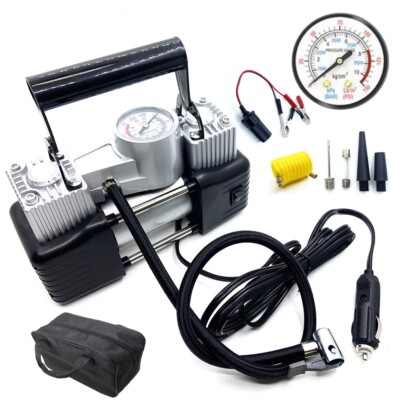 150PSI High Power Electric Car Tyre Inflator Portable Air Compressor Pump Kit US