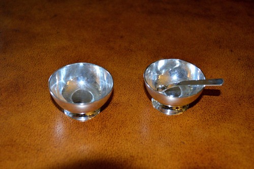 Open Salt Dishes 2 Mexican Sterling Silver - Picture 2 of 7