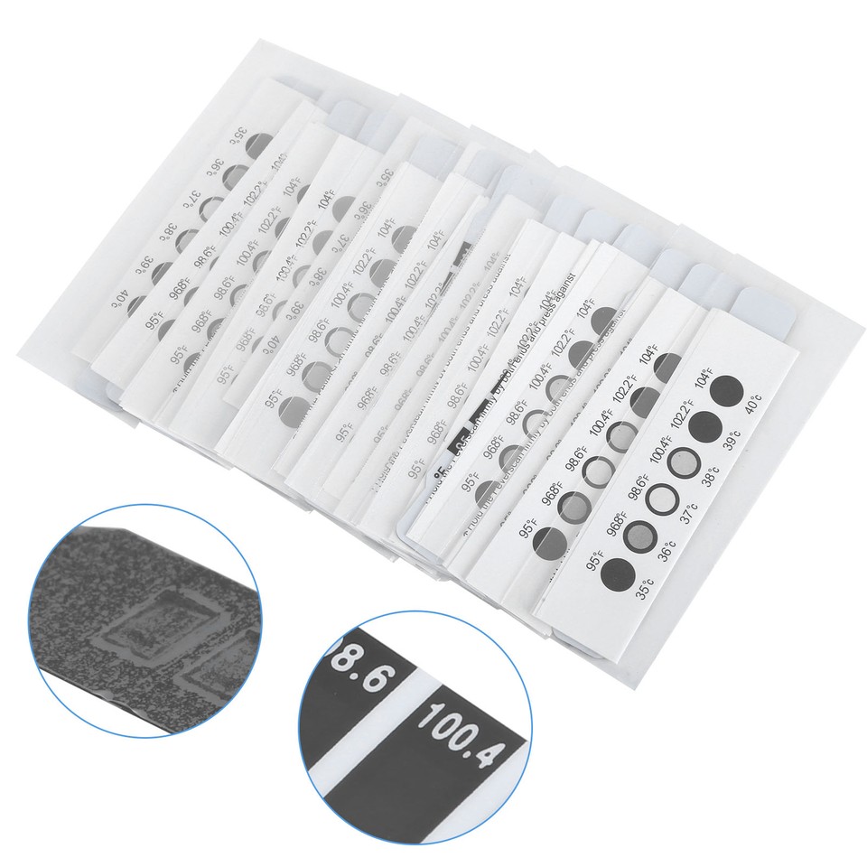 20pcs Fever Thermometer Strips For Accurate Forehead Testing eBay