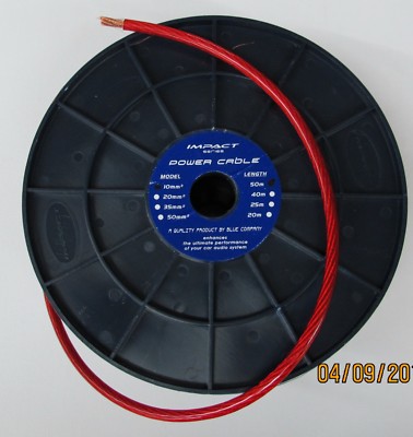 10mm² Stromkabel rot 100% Kupfer OFC Batteriekabel Auto KFZ Leitung Meterpreis