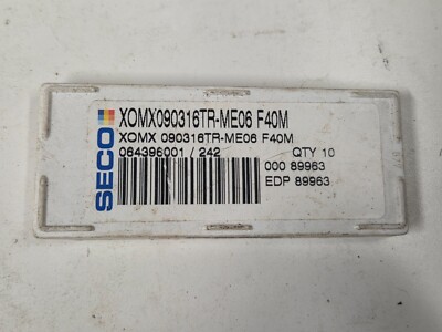 SECO Wendeschneidplatte XOMX 090316TR-ME06 F40M (Box mit 10 Wendeplatten)