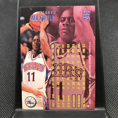 VERNON MAXWELL PHILADELPHIA 76ERS SIXERS 1995-1996 NBA BASKETBALL FLEER CARD