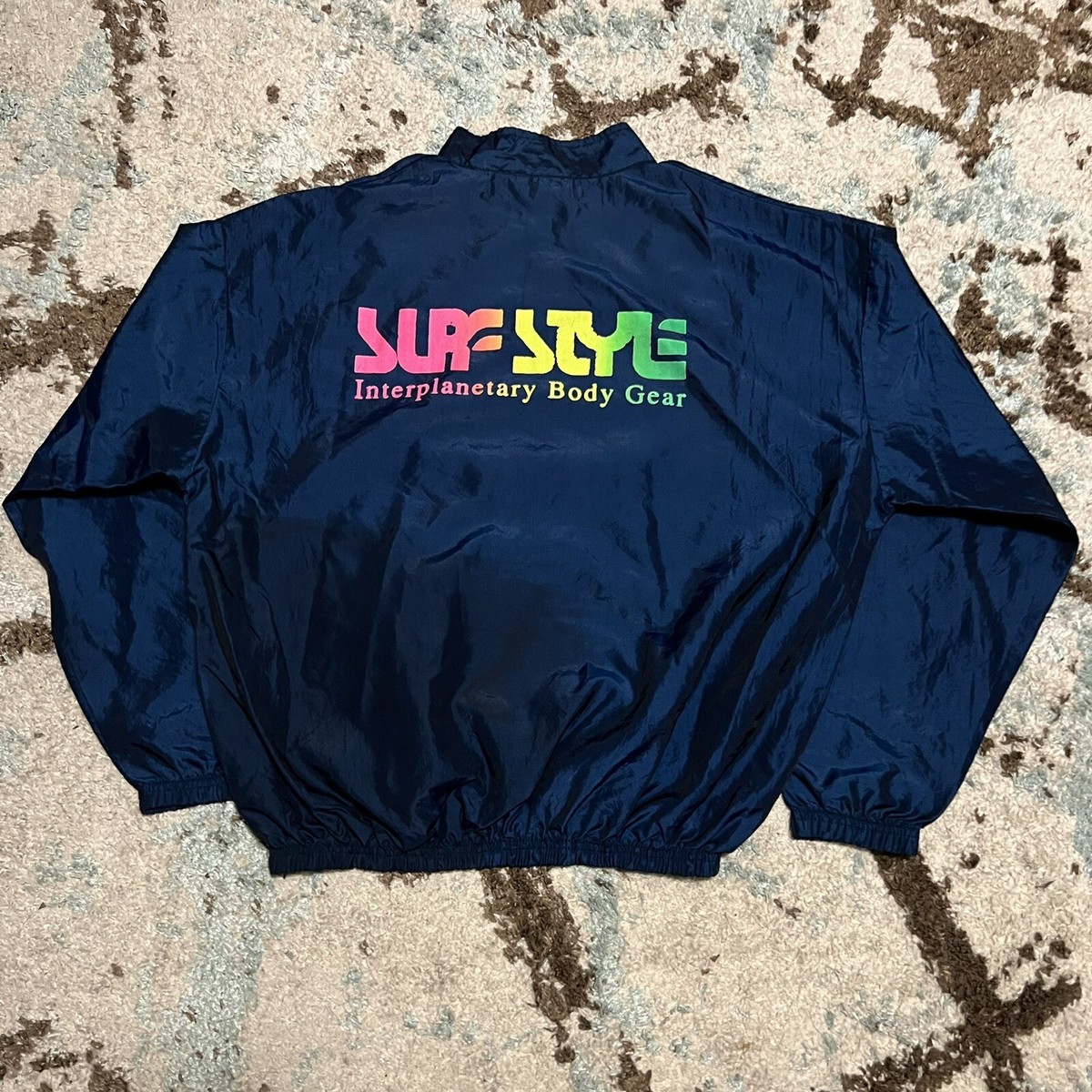 Vintage Surf Style Holographic Windbreaker One Size (Fits L
