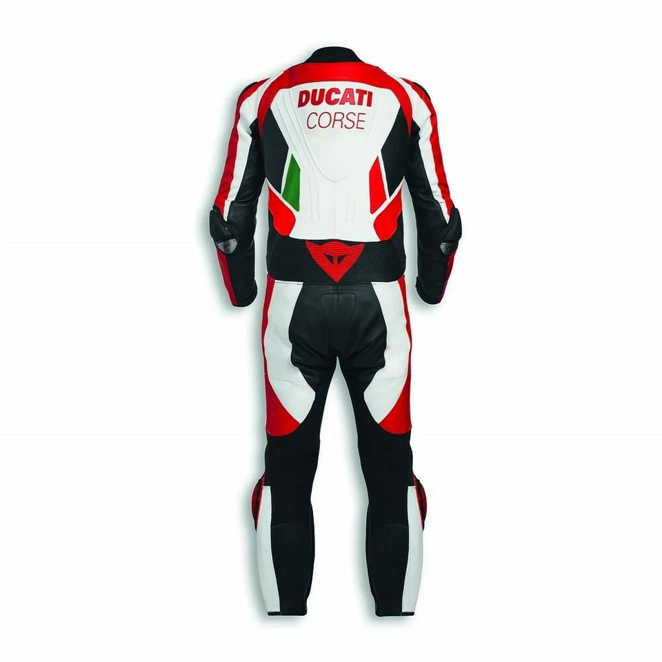 DUCATI Leder Bikeranzug Biker Lederkombi Herren Motorrad Lederjacke Hose 1-PCS - Bild 2 von 3