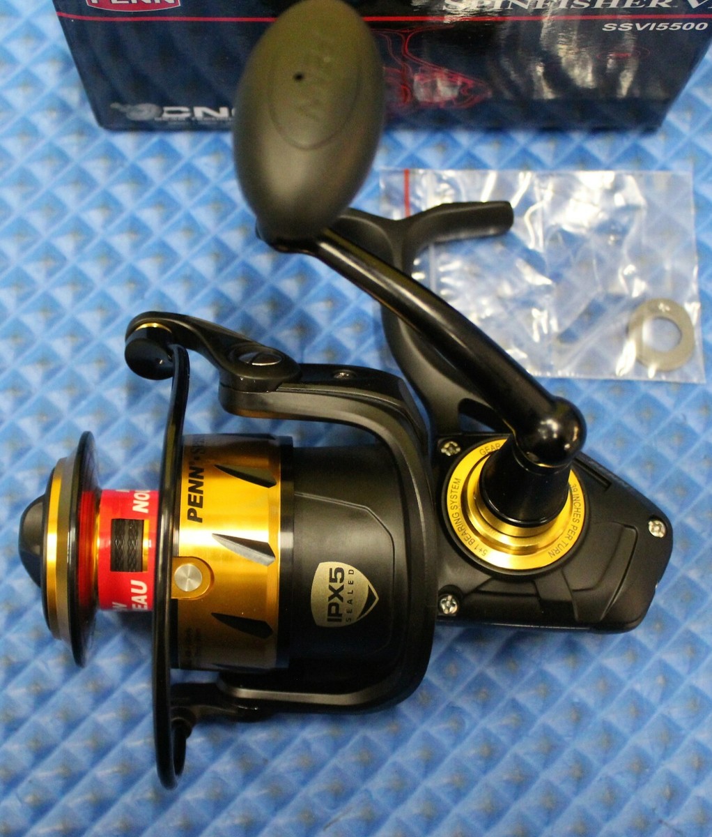 Penn Spinfisher SSVI5500 Spinning Fishing Reel - Black/Gold for