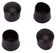 NEW PROSOURCE FE-50611 PACK 4 BLACK PLASTIC CHAIR LEG FURNITURE TIPS 3702321