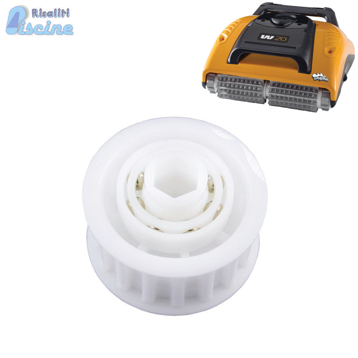 RUOTA DENTATA CINGOLO DI RICAMBIO PER ROBOT DOLPHIN MAYTRONICS W20
