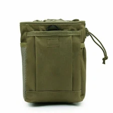 Tactical Molle Drawstring Mags Dump Pouch Shotgun Shell Holder Tool Belt Bag