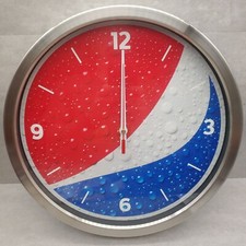 NEW - Pepsi 14' Metal Case Wall Clock