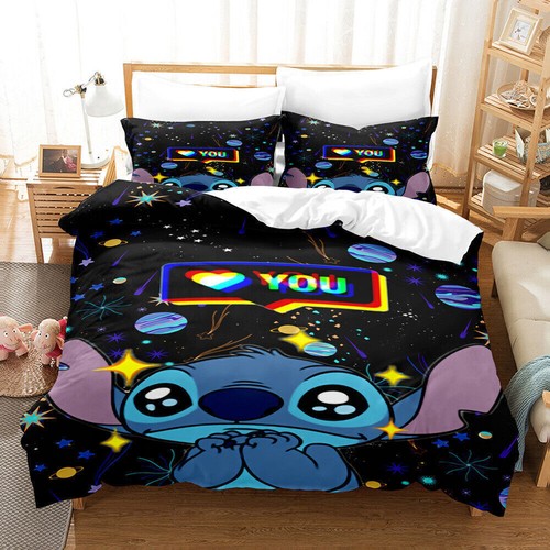 Lilo & Stitch Duvet Cover Quilt Cover Pillowcase Single Double Bedding Set - Bild 19 von 67