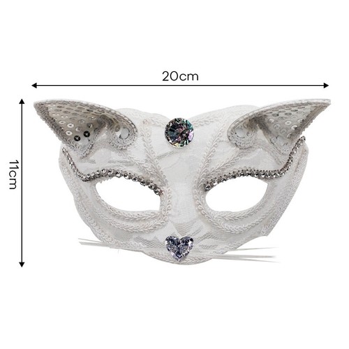Halloween Cosplay Fox Mask Lace Sexy Eye Mask Animal Half Cat Cover Partywear - Picture 15 of 27