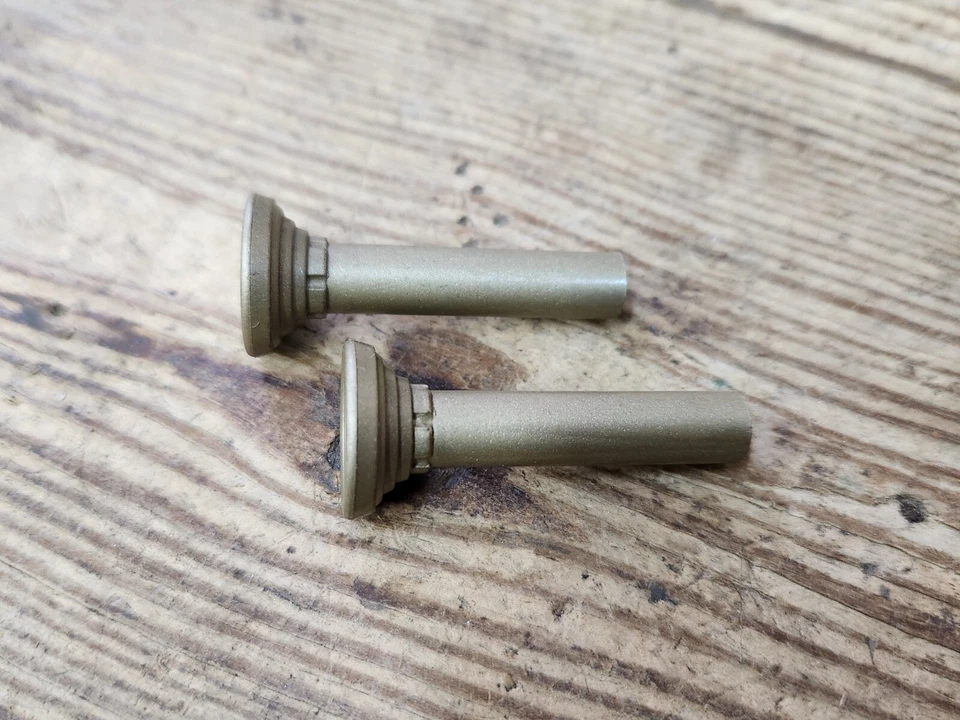 1960's Buick Olds Pontiac Chevy Cadillac Gold Door Panel Lock Stem Pull Knobs GM - Image 3 of 4