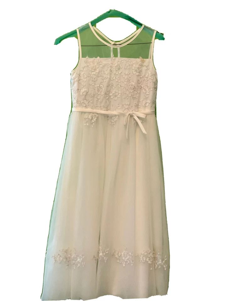 Vestido niña flor de Alfred Angelo talla 10 color marfil Foto 2 de 4