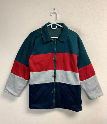 Vintage Current Seen Unisex Chore Jacket Size Small (Fits Big) Striped 90s Y2K