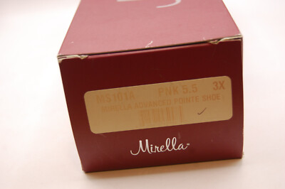 NIB Mirella Advanced Ballet Pointe Shoe Pink MS101A 5.5 3X XXX Not Returnable