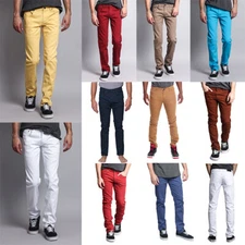 Victorious Men's Spandex Color Skinny Jeans Stretch Colored Pants   DL937-PART-3