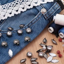 160Pcs Mixed Color Round Dome Rivets, 16mm Brass Spike Studs Spots Punk Rock ...