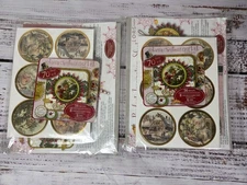 Lot Of 2 LDRS Creative "Victorian Christmas" Craft Kit #KIT134 Complete