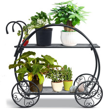 Scaffale per Piante in Metallo, Espositore Unico E Delicato per Fiori Da Esterni