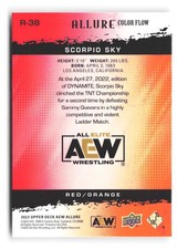 2022 Upper Deck Allure AEW #R-38 Scorpio Sky Color Flow Red-Orange