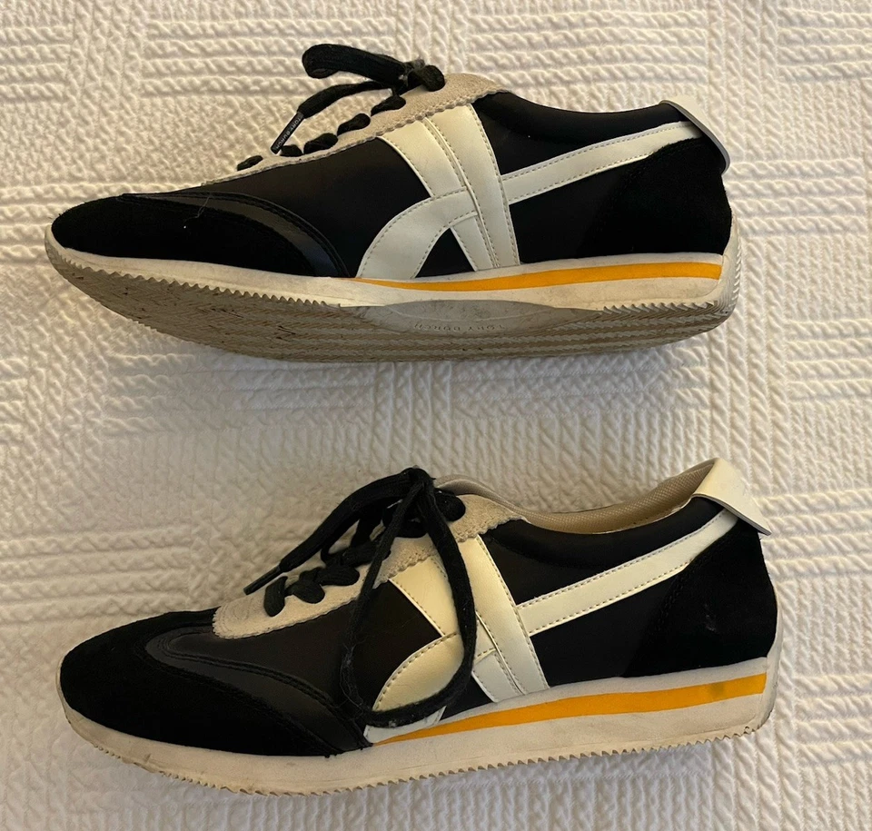 Tory Burch Hank Sneakers Size 9.5 Perfect Black/New Ivory  Authentic Pre-loved - Image 4 of 4