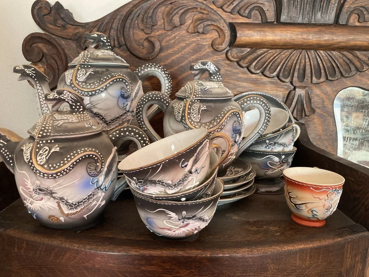 Dragon Tea Set In Collectible Japanese Teapots & Tea Sets (1900