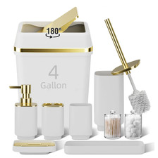 Bathroom Accessory Set - 9 Piece Bath Decor