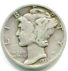 1935-S SILVER MERCURY DIME !! Better Date !! B