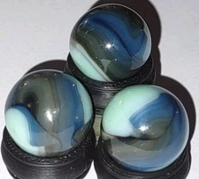Bn2116 - Lot Of 3 JABO Classic Marbles - 🇺🇲🇺🇲U.S.A.🇺🇲🇺🇲  .61"