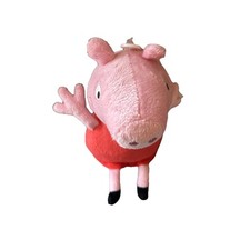Peppa Pig Plush /Stuffed Toy/Doll With Teddy Bear And Red Dress Size 8  