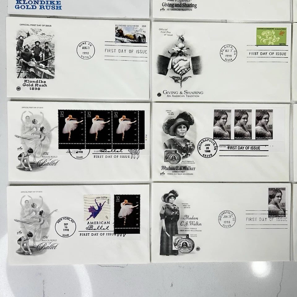 15 First Day of Issue Postal Covers Historic FDC 1996-98 Culture Lot #22 - Image 4 of 4