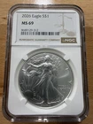 ⭐️2026 S$1 Silver American One Dollar Eagle NGC MS69 Brown Label⭐️