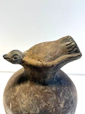 Antique Native American Indian Bird Effigy Pottery Vessel / Jug; Late 19th Cent.